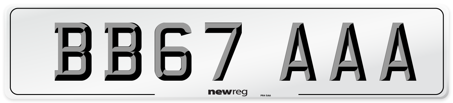 BB67 AAA Number Plate from New Reg